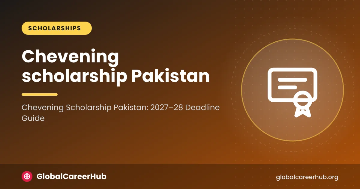 Chevening scholarship Pakistan: an applicant finishing essays for a fully funded UK master's before the deadline