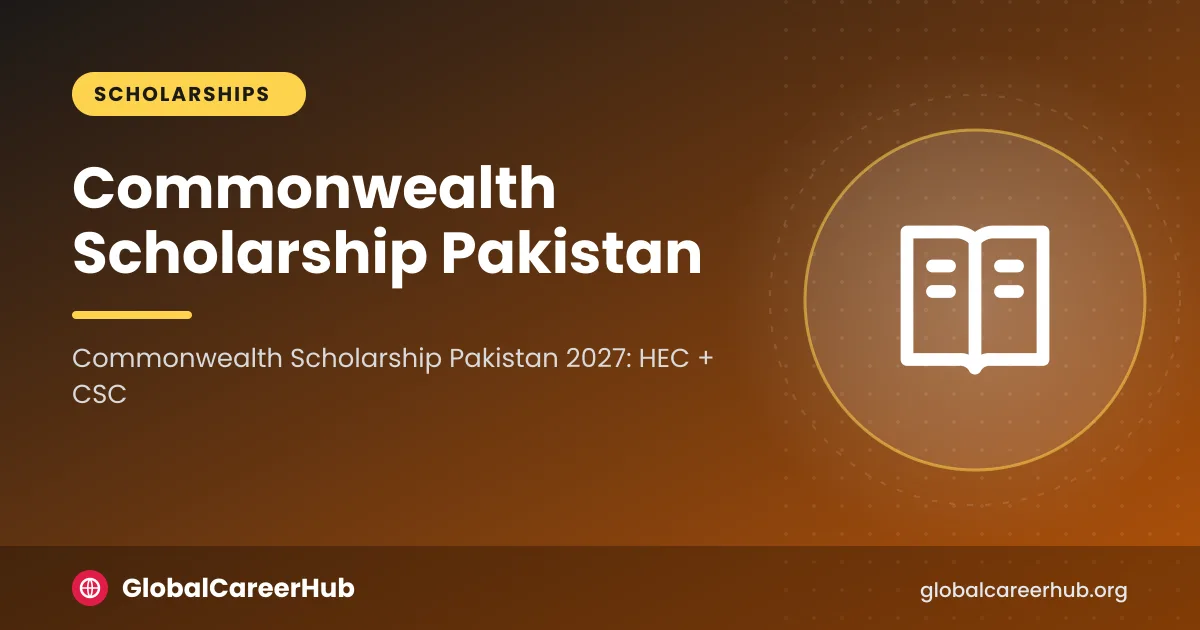 Commonwealth Scholarship Pakistan: an applicant completing both the HEC and CSC Central forms before the October deadline