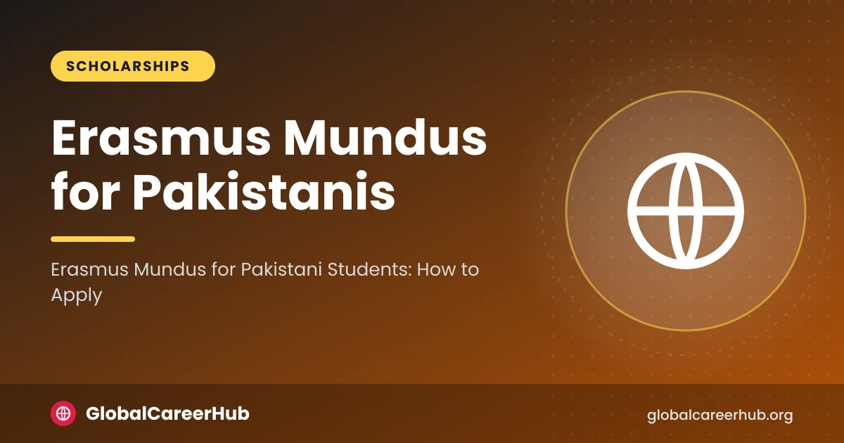 Erasmus Mundus scholarship for Pakistani students: a student planning a joint master's across several European universities