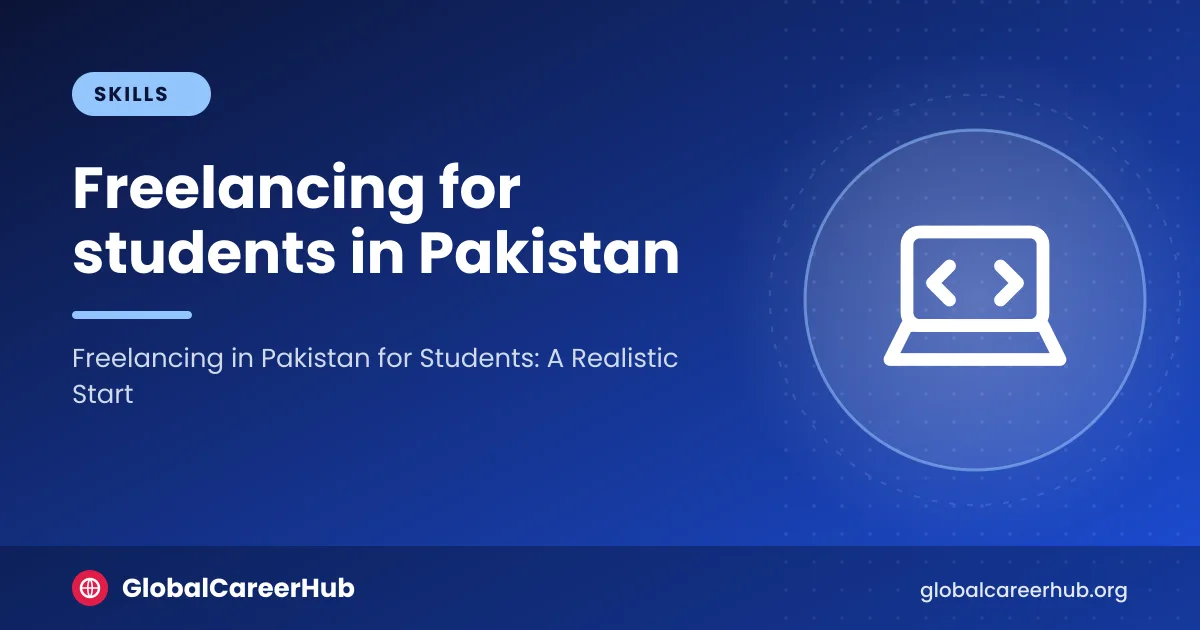 Freelancing in Pakistan for students: a student delivering a freelance project after university classes