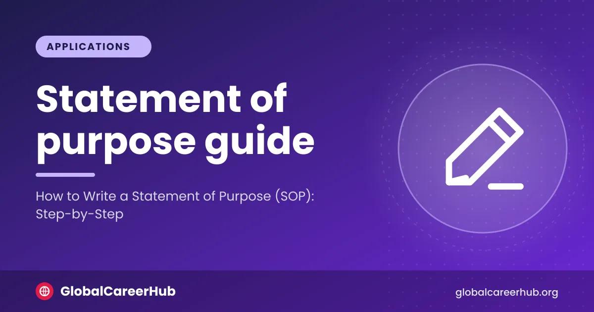 How to write a statement of purpose that a scholarship reviewer reads to the end, shown as a clear, structured SOP page