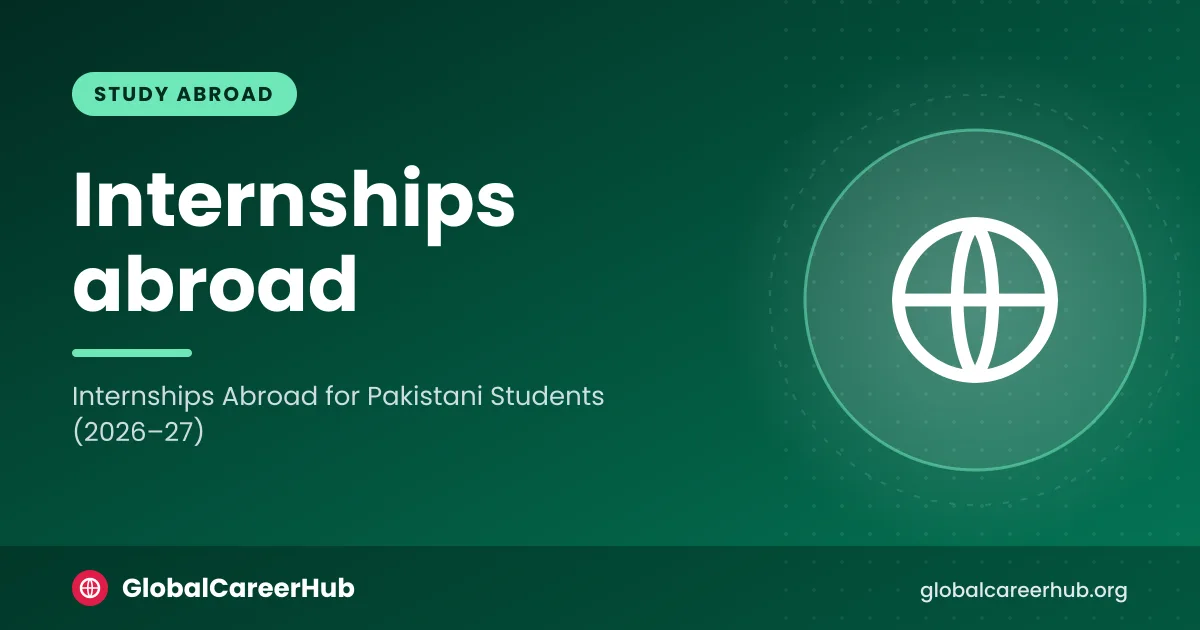 Internships abroad for Pakistani students: a student researcher with a laptop and passport ready for a summer placement